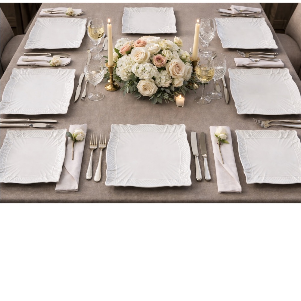 6 Piece Bianco White (Vecchio Ginori Shape)
by RICHARD GINORI 1735